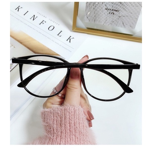 0-600°Kacamata Myopia Dengan Power Anti Blue Light Blocking Frame Plastik Transparan UV400 Untuk Komputer Gaming
