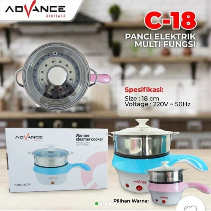 Panci Elektrik Multifungsi/ Panci Elektrik Serbaguna Advance Panci Kukusan Steamer Elektrik