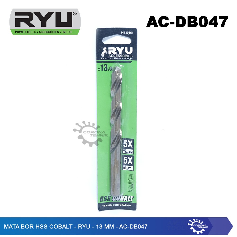 AC-DB047 - Mata Bor HSS Cobalt - RYU - 13 mm