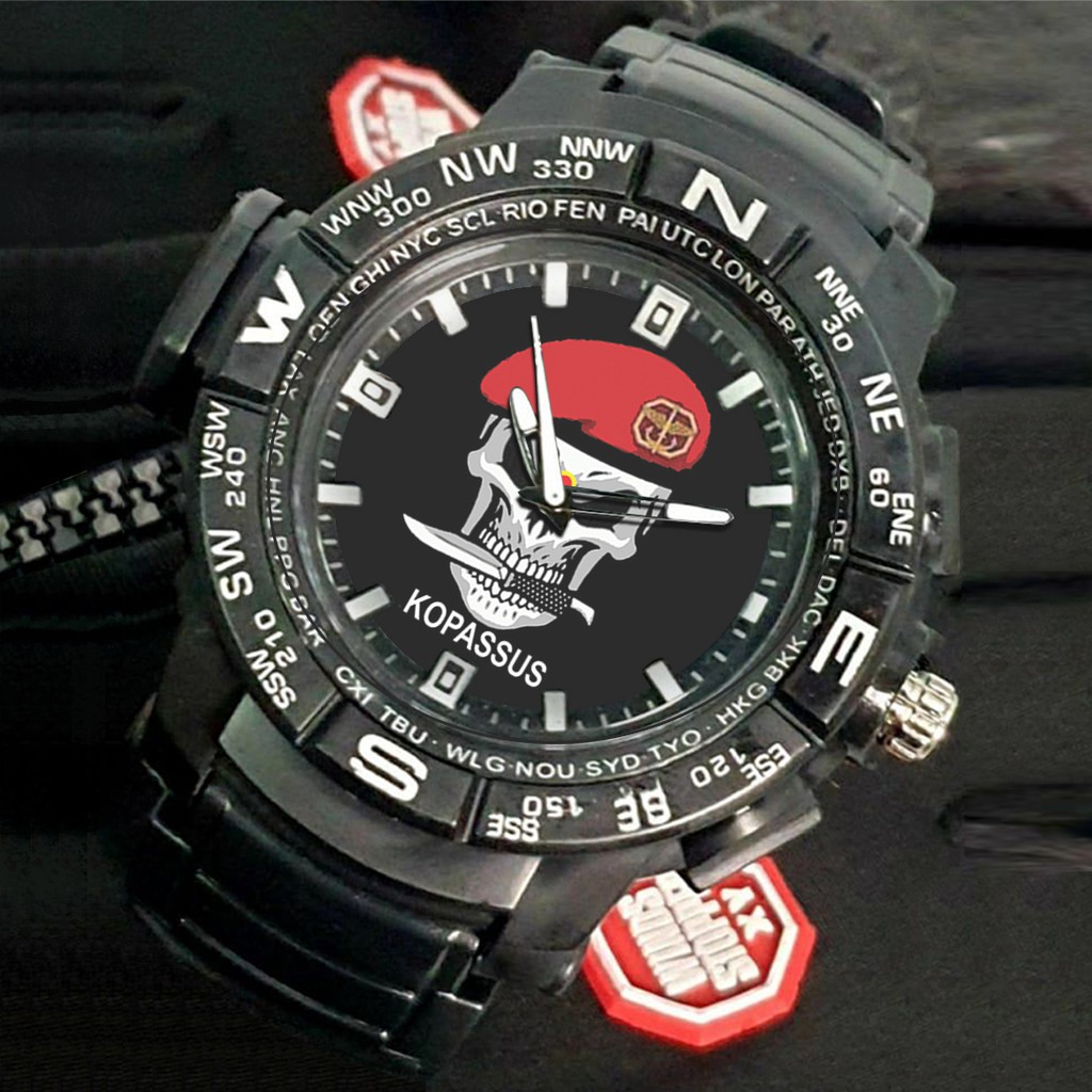 (EXCLUSIVE) Jam Tangan KOPASSUS motif 2 Sport Bagus