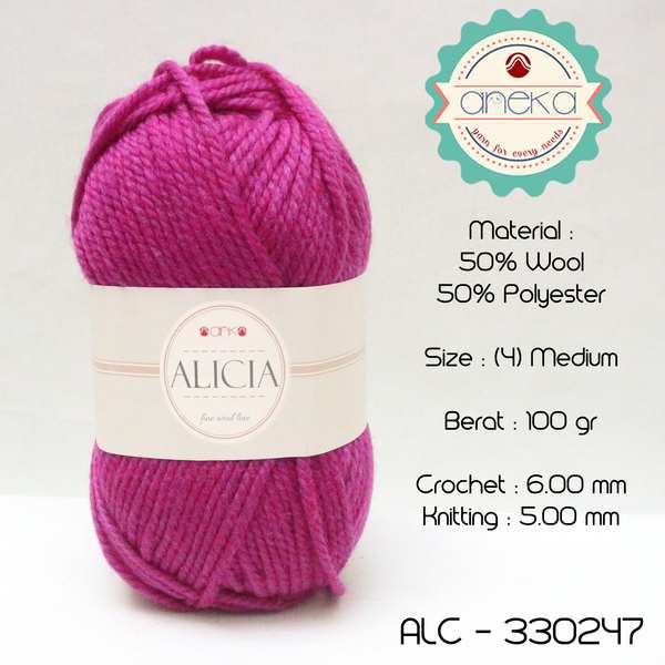 Benang Rajut Wool Alicia Yarn - 330247