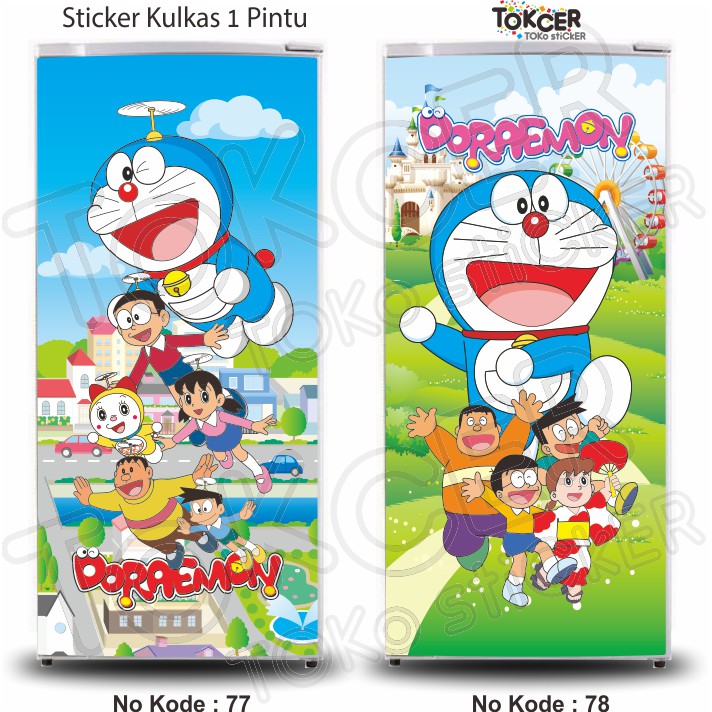 Stiker Kulkas 1 Pintu dan 2 Pintu DORAEMON