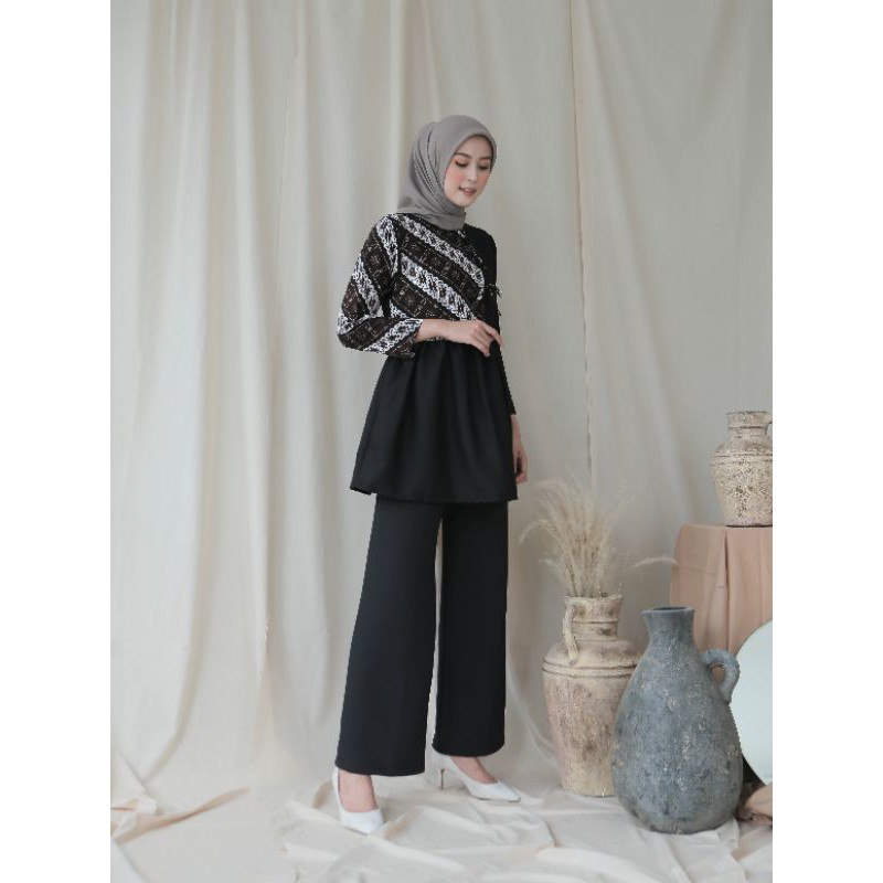 Atasan Batik Wanita Kerja Jumbo Dolby Dolbi Dobby Doby Modern dan Terbaru 2020-D