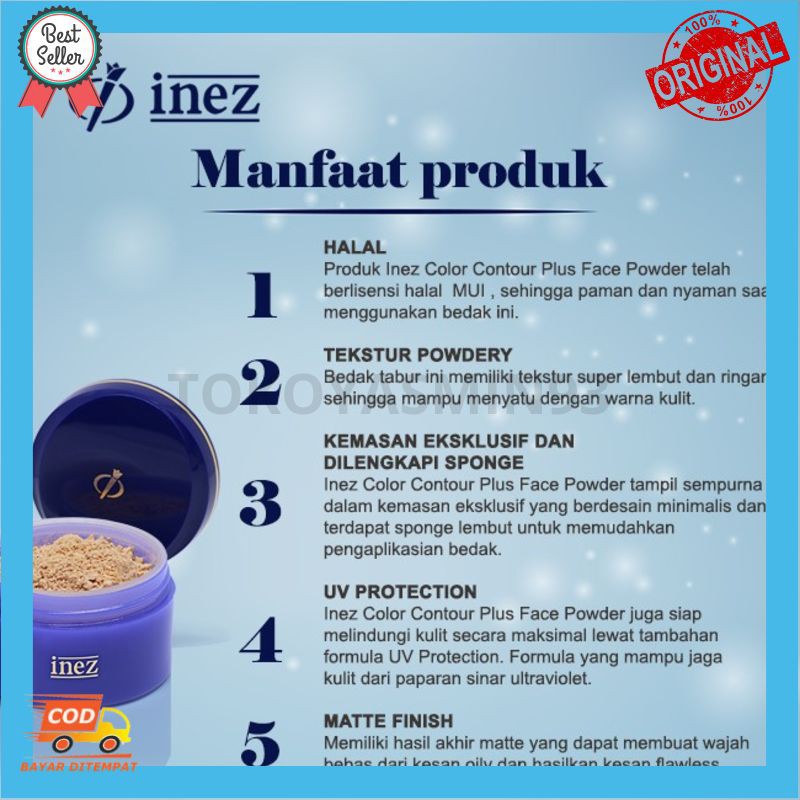 Inez Color Contour Plus Face Powder Murah