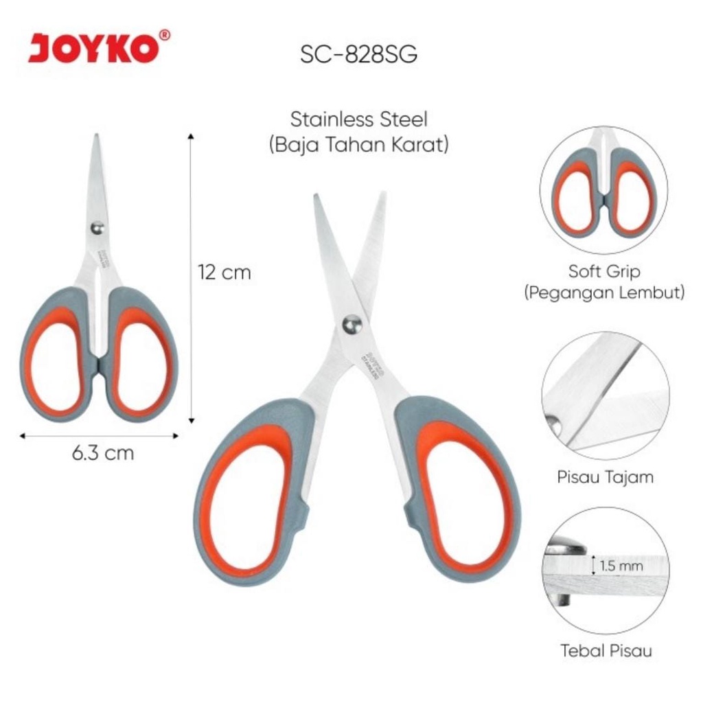 Gunting Joyko Tajam Kertas Besar Kecil Scissor