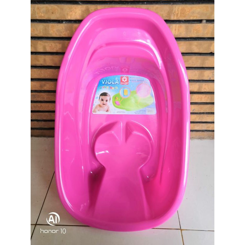 SUNLIFE Bak Mandi Bayi /Baki Bayi Plastik oval warna cerah