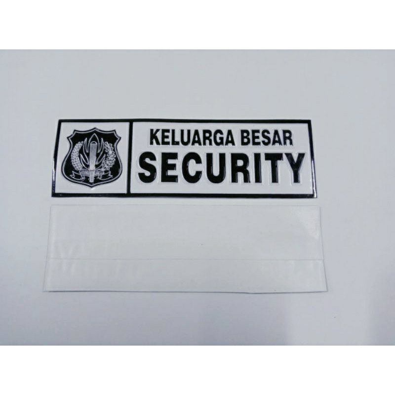 Stiker embos panjang security|Stiker panjang security|Stiker motor stiker kaca satpam