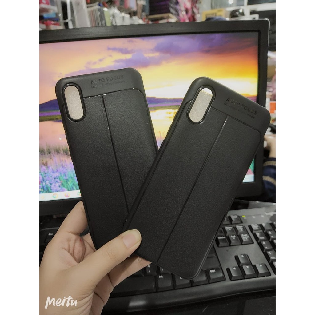 Auto Fokus Redmi 9A 6.53 inchi Leather Soft Case REDMI 9A AUTOFOCUS Motif Kulit Jeruk