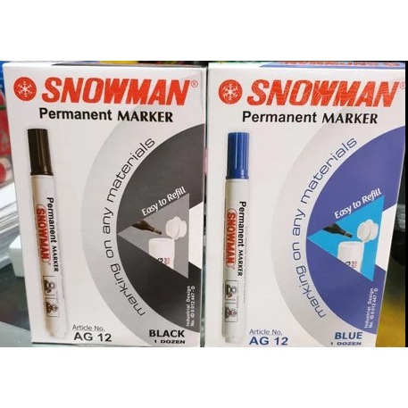 

Snowman Spidol Permanent Marker AG 12 (1 lsn)