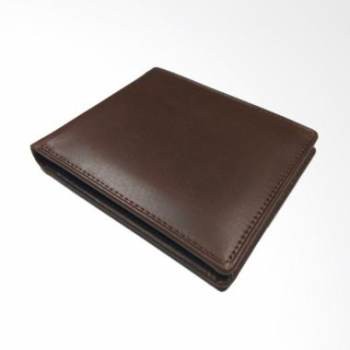 Dompet Pria Motif Polos / Bercorak Trendy Simple Hitam