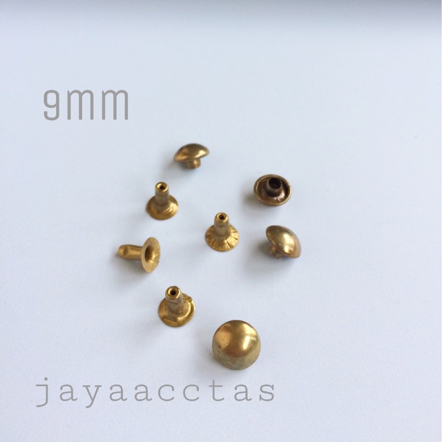 Paku keling centang jamur 9 mm antigold