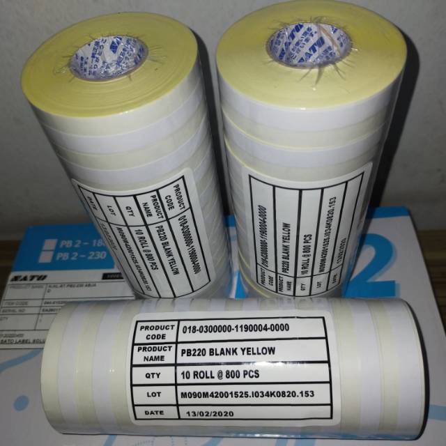 

Label Harga SATO PB-220/230 Blank Yellow ORI