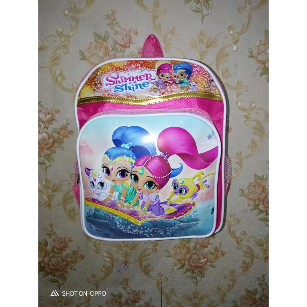 tas anak perempuan shimmer and shine dan kuda poni