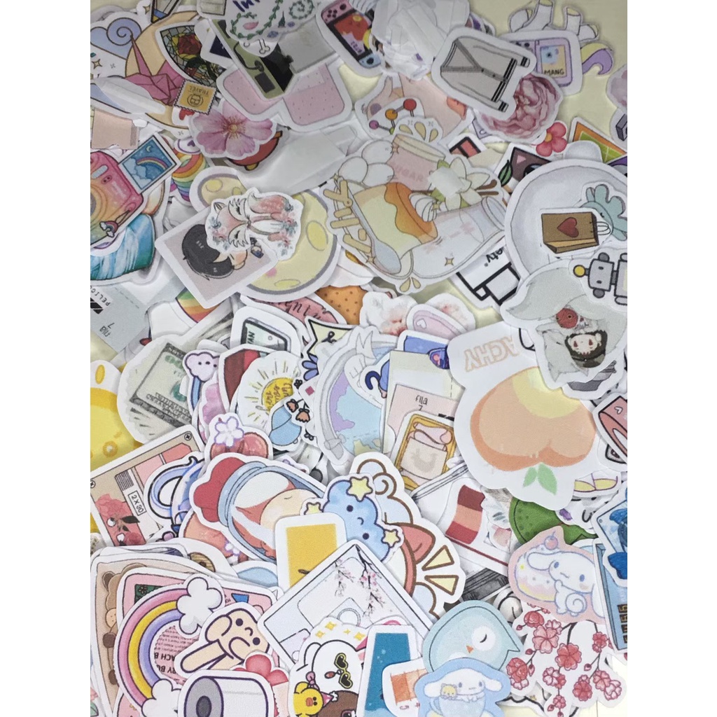 

30 pcs stiker aesthetic sticker murah aesthetic stiker campur motor aksesoris hp laptop