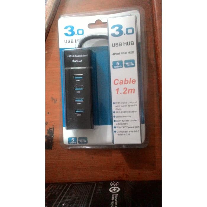 USB HUB 3.0 4 Port Cabang USB High Speed 1.2M 5069 Terlaris