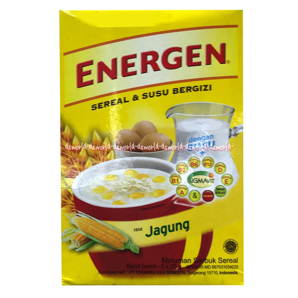 Energen Sereal Dan Susu Bergizi 5sachet Rasa Vanila Coklat Jahe Jagung Kacang Hijau Minuman Makanan Cereal Instan untuk Sarapan