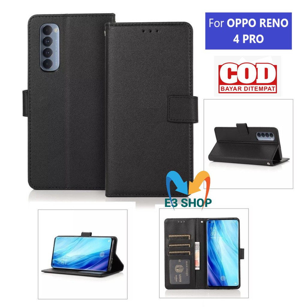 Flip Case Oppo Reno 4 Pro flip wallet leather flip cover