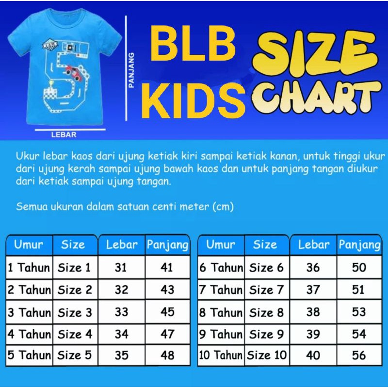 BLB KIDS Atasan Anak Laki Laki 1- 10 Tahun Kaos Premium Unisex Motif Hiu Snack Attack