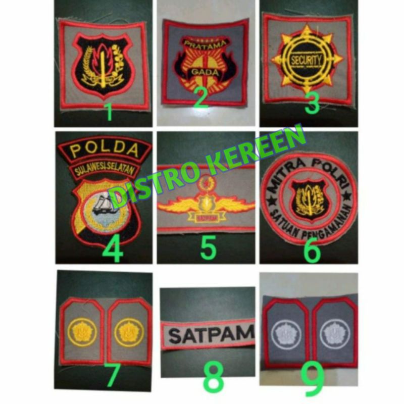 Atribut/Bet Bordir PDL Security Satpam Terbaru