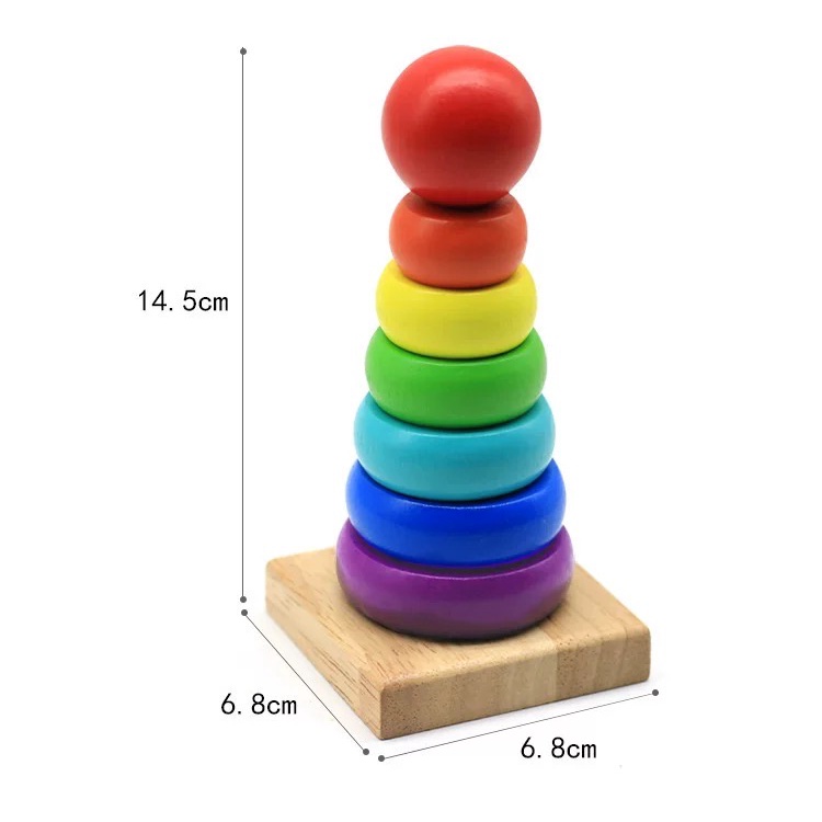 RING DONUT TOWER | Mainan ring donut | puzzle kayu menara donat susun edukasi