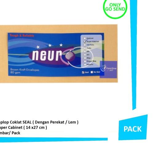 

➱ KHUSUS GOSEND! Amplop Coklat Uk. Super Cabinet Neuro (14 x27 cm) SEAL ✰