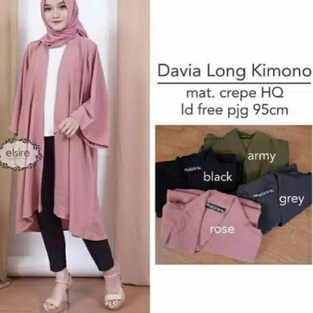 Davia Long Kimono Long Outer Free Size Cod