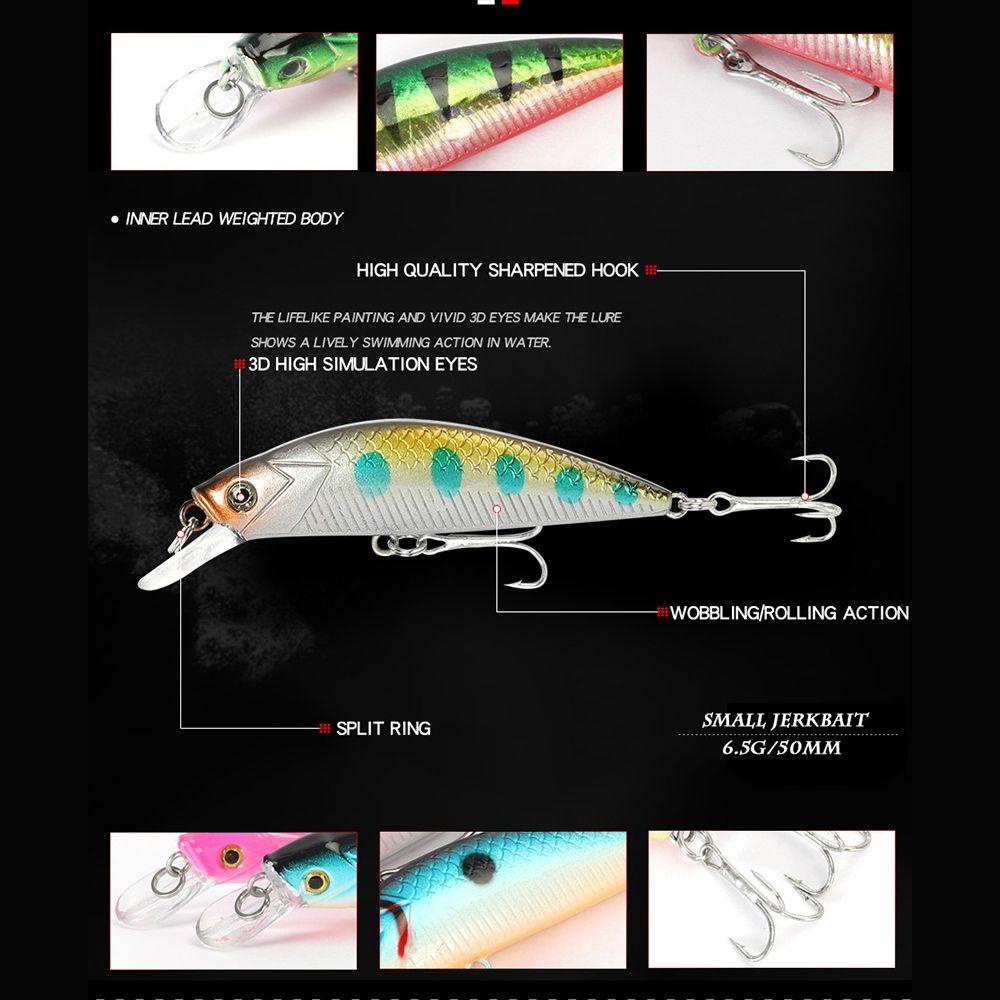 Umpan Ikan Kecil Tenggelam Pensil TOP Outdoor Crankbaits Tackle Minnow Lures