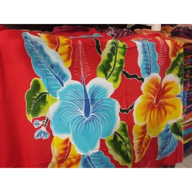 KAIN PANTAI BALI TEBAL / KAIN LUKIS BALI / SARUNG BALI / KAIN BALI MOTIF BUNGAk