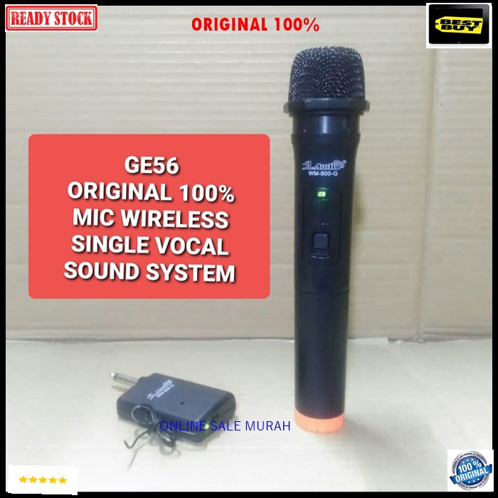 G56 original Mic Wireless Single mik wireles profesional pro karaoke mikrophone microphone sound SYSTEM vokal vocal panggung dj studio asli BEST QUALITY tunggal chanel channel Handheld TUNGGAL mikrofon G56   BISA DIGUNAKAN SEGALA JENIS AUDIO