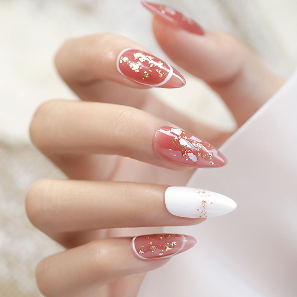 Mxbeauty Stiker Sequin Aluminum Foil Asimetris Ultra Tipis Multi Warna Emas / Silver 3d Dekorasi Nail Art Diy