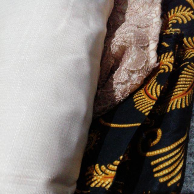 Batik Gamis Brukat Nadine Kekinian Broklat Brokat Modern Seragam Kantor Pesta Kondangan