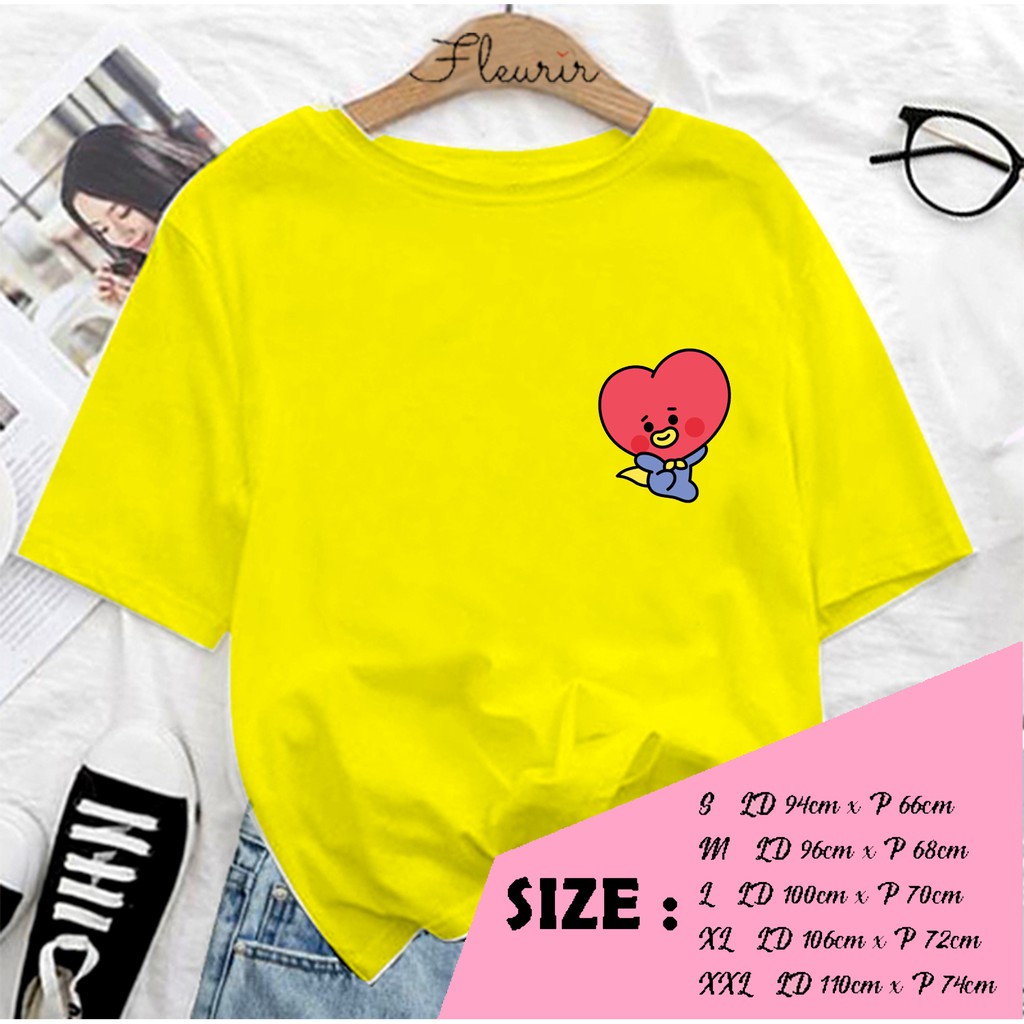 FLEURIR - KAOS TATA KPOP WANITA DEWASA LENGAN PENDEK TUMBLR TEE UNISEX