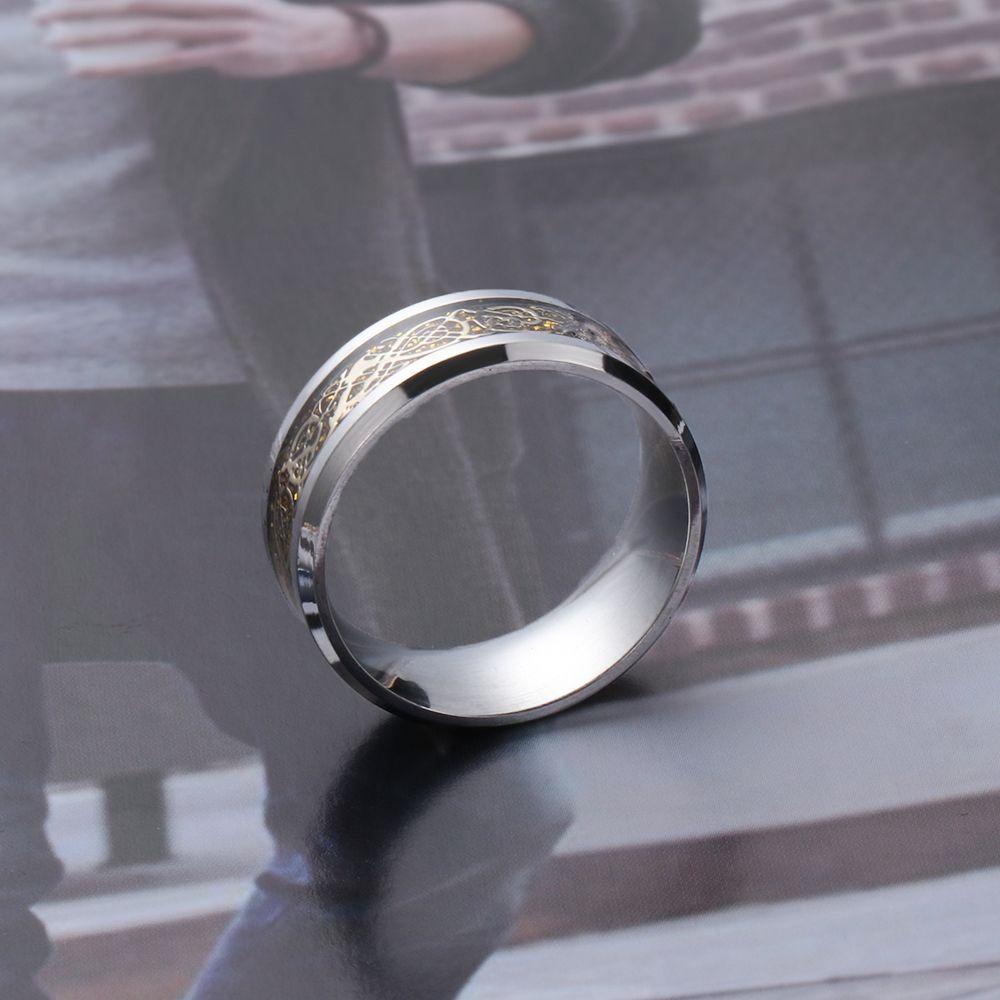 Lily Pria Cincin Perhiasan Fashion Ukuran 6-13 Pesta Pernikahan Perak Emas Titanium