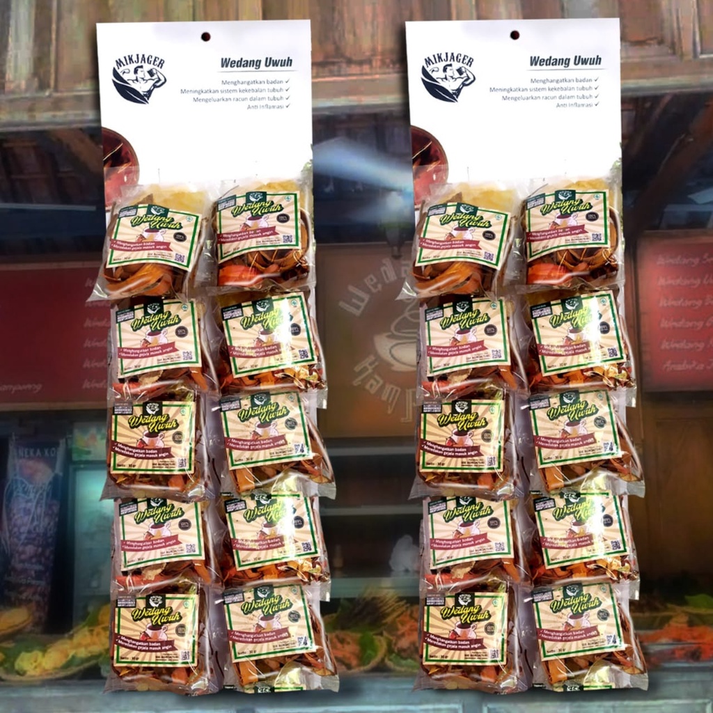 

WEDANG UWUH KOMPLIT RENTENG ISI 10PCS JAHE GULA BATU