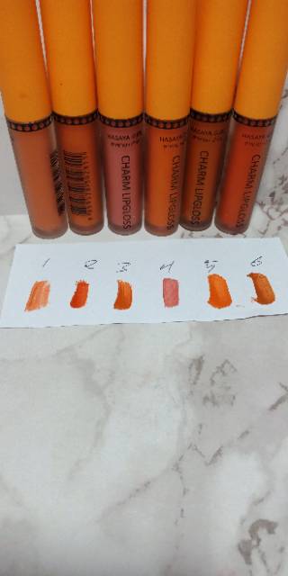 PROMO PER 6PCS LIP GLOSS LIP CREAM LIP MATTE HASAYA GIRL CHARM SWEET / PEACH