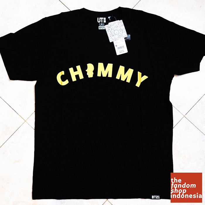 [READY STOCK] Kaos/T-Shirt BTS BT21 Uniqlo "Chimmy" Black OFFICIAL