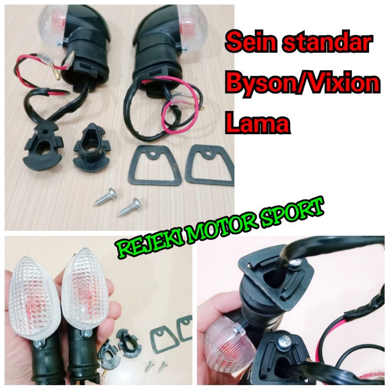 Lampu Sein Vixion old/Sen standar Byson/Vixion lama/old/XSR (Ukuran Standar Ori) kaki KLip