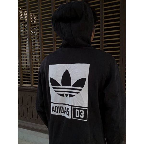 adidas trefoil zip hoodie