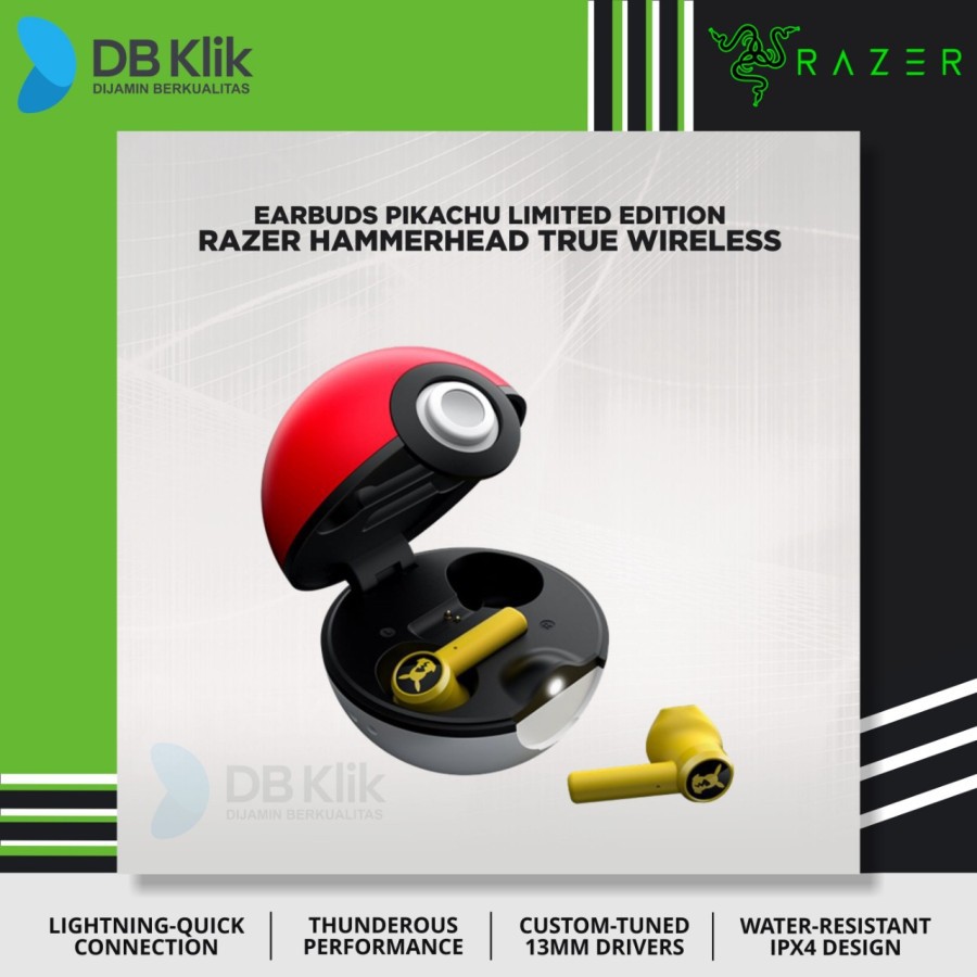Earbuds RAZER Hammerhead TRUE Wireless | Pikachu Limited Edition