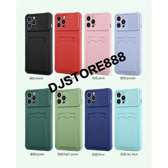 SAMSUNG A03S/ A32 5G/ A10S/ A20S/ SOFT CASE MACARON SLIDE CAMERA + SLOT CARD HOLDER/ CASE SLIDING CAMERA + SLOT