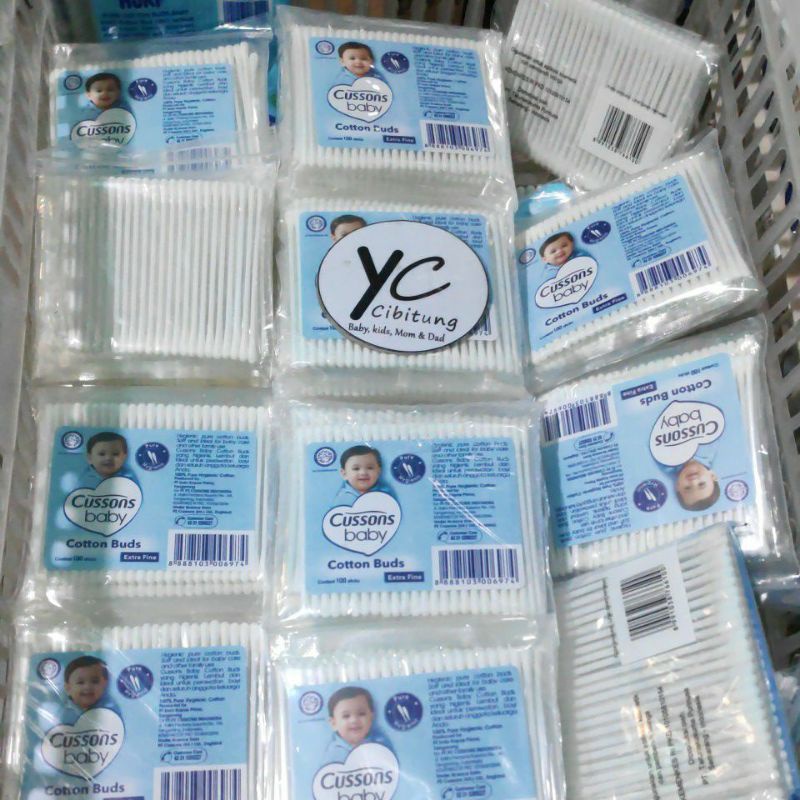 Cussons Baby Cotton Buds Extra Fine 100 stick Korek Telinga Bayi Pembersih Kuping Kapas Kecil