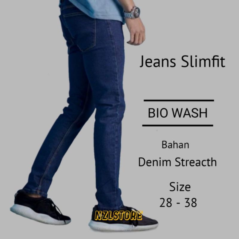 NZL - Celana jeans Pria Model Skinny Pensil Stetch