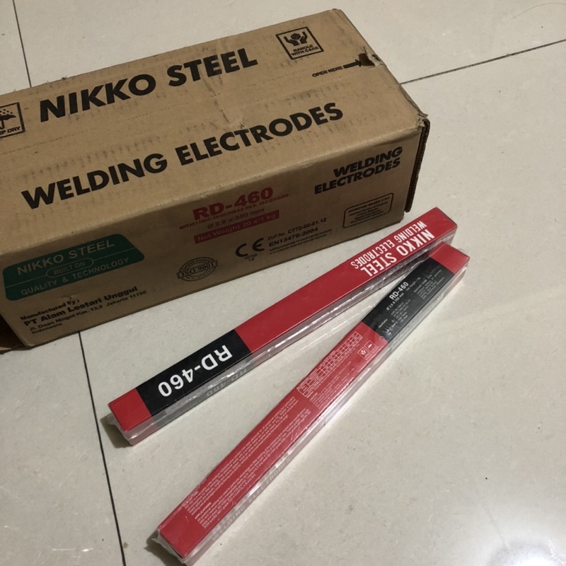 KAWAT LAS RD 460 2.6 MM [1KG] PAKAN LAS RD 460 ELEKTRODA LAS LISTRIK RD 460 NIKKO STEEL ECER