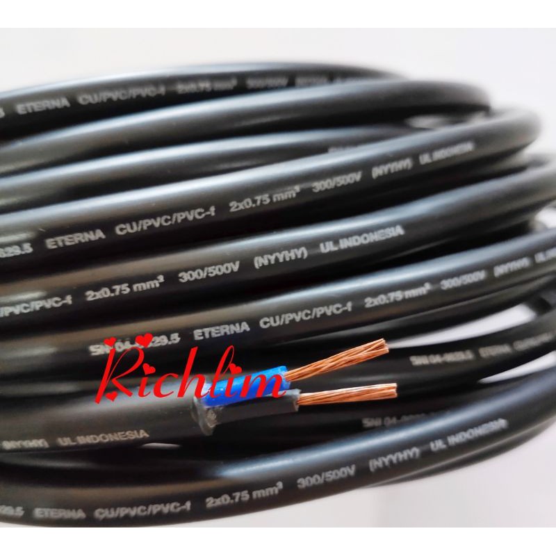 Kabel Sambungan Listrik/sambungan colokan listrik/steker Broco+kontra Broco kabel Eterna 2x0.75 mm²