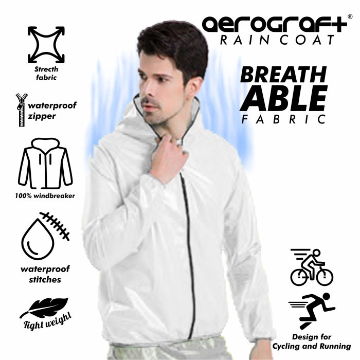 Jas hujan sepeda White
