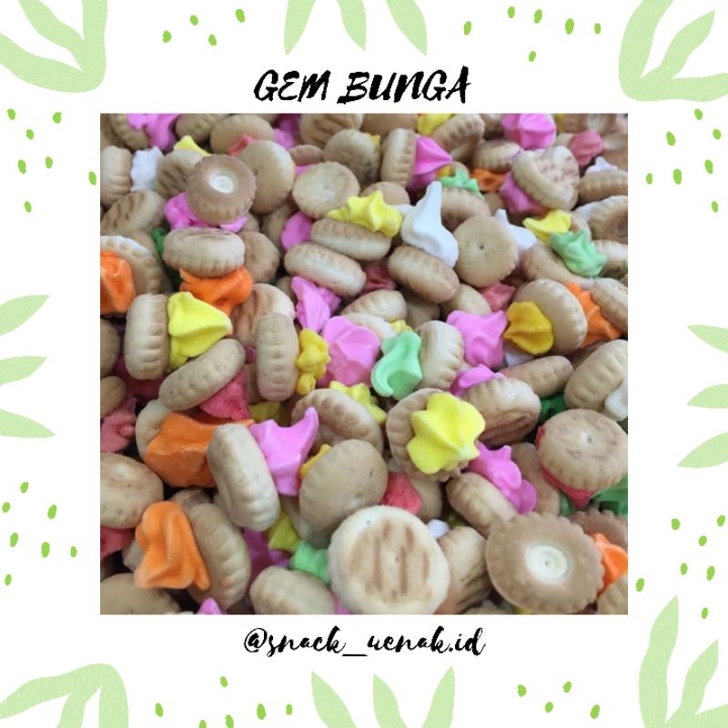 SNACK KILOAN BISKUIT GEM BUNGA 500 GRAM | CEMILAN MURAH MAKASSAR