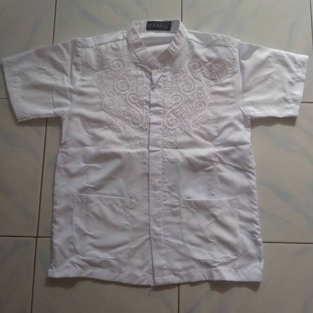 SALE  Koko Anak / Tanggung Putih lengan pendek