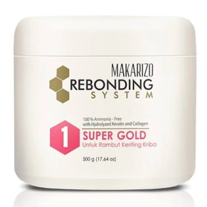 ❤ jselectiv ❤ MAKARIZO PRO (RSS) REBONDING SYSTEM STRAIGHTENING Step 1 - 500gr (1/2kg) POT | Obat/Krim Pelurus Rambut Step 1 MAKARIZO Gold Edition/Super Gold/Extremely Damaged/Anti Resistant/SSS - 500gr