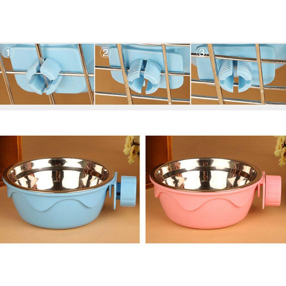 Solighter Dog Bowl Fixed Puppy Food Dispenser Mangkuk Kucing Gantung