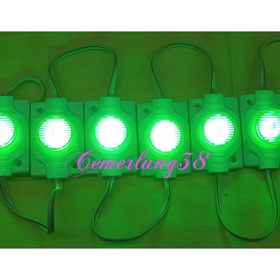 Lampu LED Modul 1.5 Watt 12 Volt / LED Module 1 Mata - HIJAU